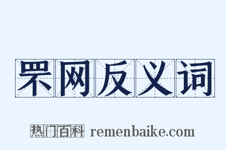 罘网反义词是什么意思的图片
